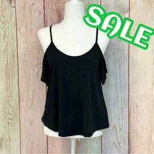 ‼️CLEARANCE SALE‼️ Women’s Mudd Black Cold Shoulder Short Sleeve Top